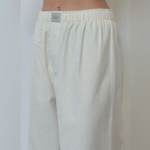 Comme Si La Boxer Alta, Cotton Flannel in Cream Twill